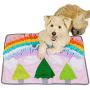 Pawzzle Mat - Explorer of the Rainbow Forest - Interactive Dog Feeding Snuffle Mat for Small Medium Large Dogs, Encourage Foraging Skills, Great for Nosework & Scent Training, Relieve Stress & Boredom