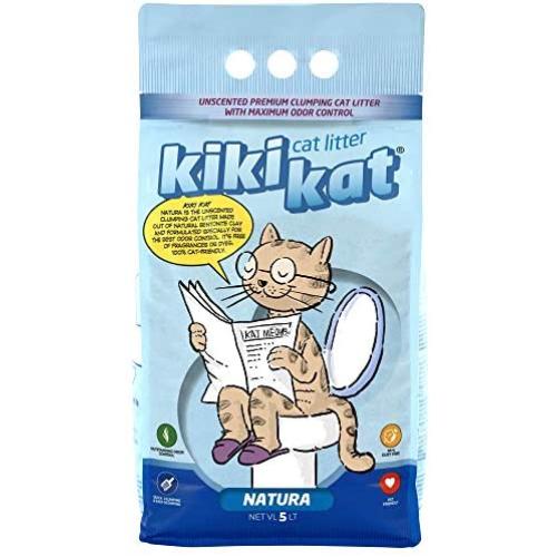 Kikikat Natura Clumping Cat Litter, Unscented Maximum Odor Control Premium Quality All Natural 1 Bag = 1 Month Supply