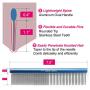 Claw Claws Greyhound Comb with Oval Handle for Dogs and Cats, Removing and Shedding Matted, Tangled Hair, Metal Comb with Stainless Steel Pins, Detangling Grooming Tool, Pet Comb (50% Fine Spacing)
