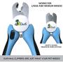 Dudi Dog Nail Clippers for Medium and Large Breeds with Nail File - Razor Sharp Stainless Steel Blades - Non Slip Handles - Suited for Medum and Large Animals and Pets