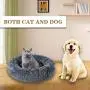 Dog Bed Cat Bed Donut, Calming Bed for Small Medium Dogs and Cats, Comfortable Donut Cuddler Ultra Soft Washable Dog and Cat Cushion Bed(20/28)
