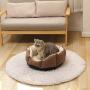 CHEWIE Pet Beds for Cats and Small Dogs, Round Pet Beds for Indoor Cats Or Small Dogs, Non-Slip,Bite Resistanc, Durable, Comfortable and Washable