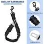 PuppyDoggy Dog Seat Belt Dog Car Seatbelts Adjustable with Padded Handle Dog Standard Leash & 2Pcs Dog Poop Bags Holder (2 Pack)