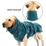 Dog Bathrobe Towel Gown Ultra Light Luxury Soft Super Absorbent Quick Drying Easy Wear with Adjustable Strap Belt Comfortable Bath Robe Dog Pajama