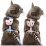 Forestpaw Cute Cat Halter Harness with Matching Leash,Escape Proof Adjustable Soft Canvas Strap and Long Leash for Cat Kitten Interaction and Outdoor Walking