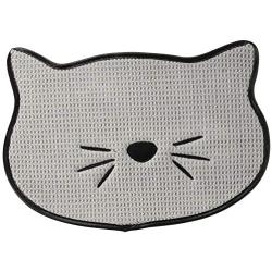 Bone Dry Embroidered Microfiber Cat Shape Pet Food