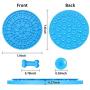JinFu Cun Dog Lick Mats, 2 Pack [Blue and Red] Slow Feeding Bite Proof Silicone Peanut Butter Treat Pads and Gift Grooming Brush – Pet Distraction & Training Device for Dog Bath