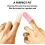Barkleys 360º Dog Fingerbrush Toothbrush - Ergonomic Design - Full Surround Bristles for Easy Cleaning - Set of 2, Clear