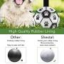Dog Soccer Ball, Interactive Dog Toys Balls for Large Medium Dogs with Grab Tabs,Rubber Dog Tug/Water Toy for Outdoor,Indestructible Durable Giant Presents Gifts Ball for Small Dogs, 6 Inch
