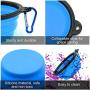 NO/Brand 2 Pack Foldable Dog Travel Bowls, Partable Collapsible Dog Water Food Bowls with Carabiner, Pet Feeding Cup Dish for Traveling, Walking, Parking