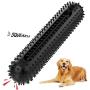 PETIZER Dog Squeaky Toys for Aggressive Chewers | Tough Toothbrush Puppy Chew Toy | Nearly Indestructible Rubber Toys for Training, Teeth Cleaning, Playing and Chewing for Medium & Large Breeds Black