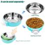 Bac-kitchen Crate Dog Bowl - Removable Stainless Steel Hanging Pet Cage Bowl Food & Water Feeder Coop Cup for Cat Puppy Bird Pets Guinea Pigs