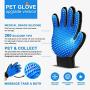 Mitor Pet Grooming Gloves, Pet Gloves，Professional Animal Dogs Grooming Brushes, Hair Remover Gloves - Gentle Brush for Cats, Dogs Grooming Brushes