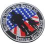 Veterans Service Dog Serving Those Who Served Us Vests/Harnesses Military Tactical Morale Badge Emblem Embroidered Fastener Hook Loop Patch for Dogs Pets 3.15inch Diameter 2PCS