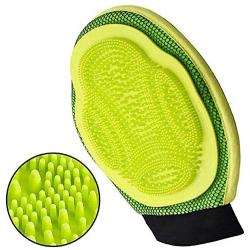 GOLDEAL Multi-Functional Pet Grooming Glove with Soft Pins for Dog & Cat & Horse with Long & Short Fur.