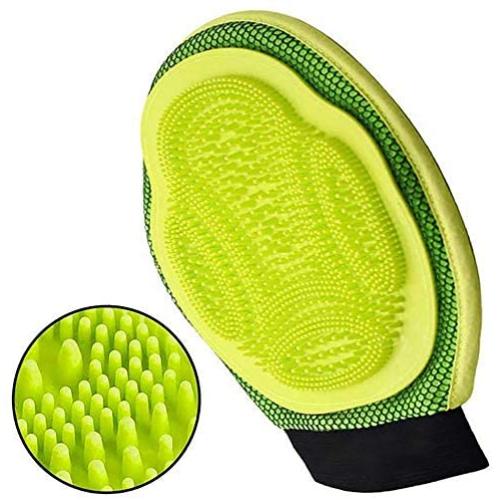 GOLDEAL Multi-Functional Pet Grooming Glove with Soft Pins for Dog & Cat & Horse with Long & Short Fur.