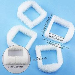 24 Pieces Replacement Foam Filter for Cats and Dogs Water Fountain, Pet Fountain Foam Pre-Filter Compatible with Drinkwell, Ceramic and 360 Stainless Steel Pet Fountains