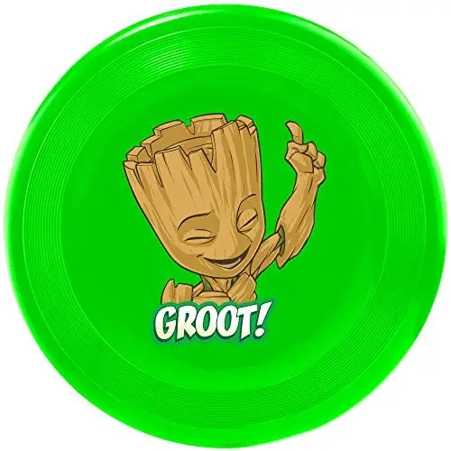 Buckle-Down Dog Toy Frisbee Flyer Groot Happy Pose Greens Browns White Buckle-Down Dog Toy Frisbee Flyer Groot Happy Pose Greens Browns White