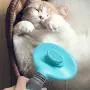 RPGT Self Cleaning Grooming Brush Bendable without Dead Anglee Pet Shedding Grooming Tools 11cm Blue for Dog & Cat with Long or Short hair RPGT Self Cleaning Grooming Brush Bendable without Dead Anglee Pet Shedding Grooming Tools 11cm Blue for Dog & Cat with Long or Short hair