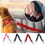 Artshu 2pcs Random Color Pet Dog Cat Car Seat Belt Adjustable Harness Seatbelt Lead Leash for Small Medium Dogs Travel Clip Pet Supplies 5 Color