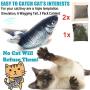 iChosen 2 Pack Electric Moving Fish Cat Toy, Realistic Wiggle Fish Kicker Catnip Cat Toy, Catnip Filled Kitty Toy, Funny Plush Interactive Pet Toy Pillow Chew Bite for Cat Kitten Kitty