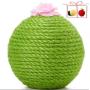 Cat Scratcher Toy Ball Set Include 1 Piece Cat Roly-Poly Scratcher Ball with Bell and 2 Pieces Cactus Sisal Ball Cat Scratching Catnip Toys Motion Kitten Toy Interactive Tilting Toys Pets Toy