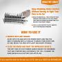 Premium Handmade Pet Dematting Undercoat Rake Comb for Small Dogs & Cats, Professional Grooming Tool - Gently Removes Loose Undercoat, Mats, Tangles and Knots. No More Nasty Shedding and Flying Hair.