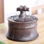THMY Portable Ceramic Pet Water Fountain for cat Dogs - Cat Drinking Dispenser Automatic Circulation Flow Water Feeder Super Quiet 1.5L (Color : Brown)