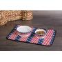 Bone Dry Stars & Stripes Patriotic Flag Ceramic Pet Bowl