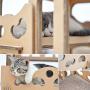 Corrugated Paper Stable Cat House,Scratching Board Cat Furniture Cat Tree Tower Cat Nest Toy Can Multi-Places for Play Sleep Grinding Claws
