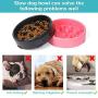 Plastic Dog Bowl Slow Eating Feeder, No Chocking Anti-gulp Slower Bowl, Stop Bloat for Dogs, Reduce Slip Puzzle Bowl for Small Puppy Medium Dogs, Eco-Friendly Non-toxic Maze Bowl for Fast Eater