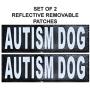 Doggie Stylz Set of 2 Autism Dog Patches Interchangeable Reflective Removable Patches with Hook Backing for Working Dog Harnesses & Vests. Comes in 3 Sizes
