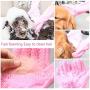 Pet Grooming Gloves Hair Removal,Dog and Cat Brush Dog Bathing Shampoo Gloves Silicone High Density Eco-Friendly for Cats,Dogs&Horses Pink Anti-Bite & Anti-Scratch