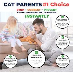 PURRRFECT PAWZ Cat Scratch Furniture Protector - Cat Scratch Deterrent - Vinyl, Cat Furniture Protector - Anti Scratch Furniture Protector - Couch Protectors from Cats Scratching - Cat Tape - 10 Pack