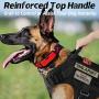 rabbitgoo Tactical Dog Harness for Large Dogs, Military Dog Harness with Handle, No-Pull Service Dog Vest with Molle & Loop Panels, Adjustable Dog Vest Harness for Training Hunting Walking, Black, L