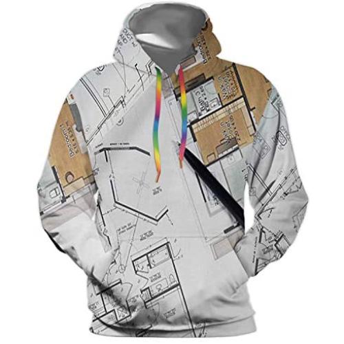 White Bullterrier on Nature England,Unisex 3D Print Pullover Hooded Hoodies with a Big Pocket Bull Terrier S