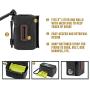 OneTigris Waste Bag Dispenser Mini Pouch Holder for Dog Cat Poop Bag & Baby Diaper Bag (Black)