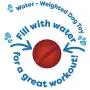 SPOT Tuggo Ball with Rope | Weighted Water-Filled Ball with Tug Rope Dog Toy | Red and Blue | for Small Medium & Large Pets (Medium (7 inch), Red)
