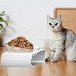 gutongyuan Elevated Dog Cat Feeders Non-Slip Detachable Water Food Double Bowls Transparent Tilted Kitten Puppy Pet Tableware