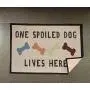 PetRageous 10215 One Spoiled Dog Tapestry Dog Non-Skid Machine Washable Placemat for Pet Feeding Stations with Rubber Backing 13-Inch by 19-Inch for Dogs, Off-White PetRageous 10215 One Spoiled Dog Tapestry Dog Non-Skid Machine Washable Placemat for Pet Feeding Stations with Rubber Backing 13-Inch by 19-Inch for Dogs, Off-White