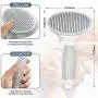 Amareisbe Self Cleaning Slicker Brush, Dog & Cat Brush with Massage Particles, Grooming Shedding Tool for Short and Long Hair - Gently Removes Loose Undercoat, Mats and Tangled Hair