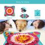 SITADI. Snuffle Mat for Dogs Feeding Mats(28''x 28'') Foraging Puzzle Toys for Large and Small Puppies Durable and Washable with Dog Chew Ring Licking Mat