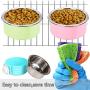 YEIRVE Crate Dog Food Water Bowls, 2-in-1 Plastic Bowl & Stainless Steel Pet Bowl, Removable Hanging Cat Food Bowls Perfect for Crates, Healthy & Hygienic Bowls Bowl.
