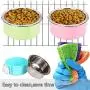 YEIRVE Crate Dog Food Water Bowls, 2-in-1 Plastic Bowl & Stainless Steel Pet Bowl, Removable Hanging Cat Food Bowls Perfect for Crates, Healthy & Hygienic Bowls Bowl. YEIRVE Crate Dog Food Water Bowls, 2-in-1 Plastic Bowl & Stainless Steel Pet Bowl, Removable Hanging Cat Food Bowls Perfect for Crates, Healthy & Hygienic Bowls Bowl.