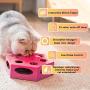 INNAPER Electric Play Interactive Cat Toy,with Worm Tail and Catnip & Plush Mouse, Automatic Rotating Hide and Seek Hunt Toy,Low Noise Automatic Cat Toy,Pet Kitten Fun Excercise,Auto Off Timer