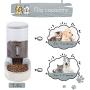 Lucky-M Pets Automatic Feeder and Waterer Set,Dogs Cats Food Feeder and Water Dispenser 3.8L,2 in 1 Cat Food Water Dispensers for Small Medium Big Pets