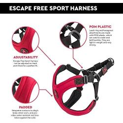 Gooby Dog Harness - Escape Free Sport Patented Step-in Neoprene Small Dog Harness - Perfect on The Go Four-Point Adjustable Harness for Small Dogs or Cat Harness