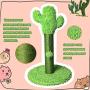 Dolebean Cactus Cat Scratcher Sisal Scratching Post and Tree with Dangling Ball 25.7'' Protect Furniture