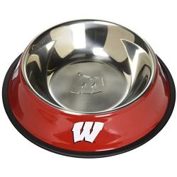 Pet Goods NCAA Wisconsin Badgers Stainless Steel Bowl