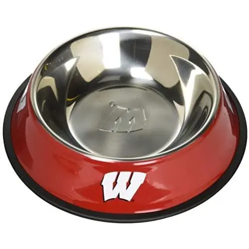 Pet Goods NCAA Wisconsin Badgers Stainless Steel Bowl Pet Goods NCAA Wisconsin Badgers Stainless Steel Bowl